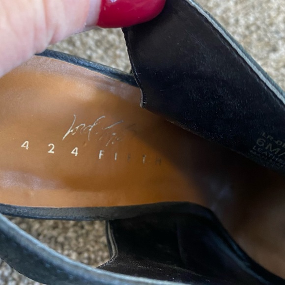 Lord & Taylor Nubuck Leather Heeled Sandal Bootie Shootie 6 - Picture 13 of 14